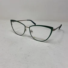 TRINA TURK EYEWEAR URSULA EMERALD GREEN GOLD 56-15-140 EYEGLASSES 140S
