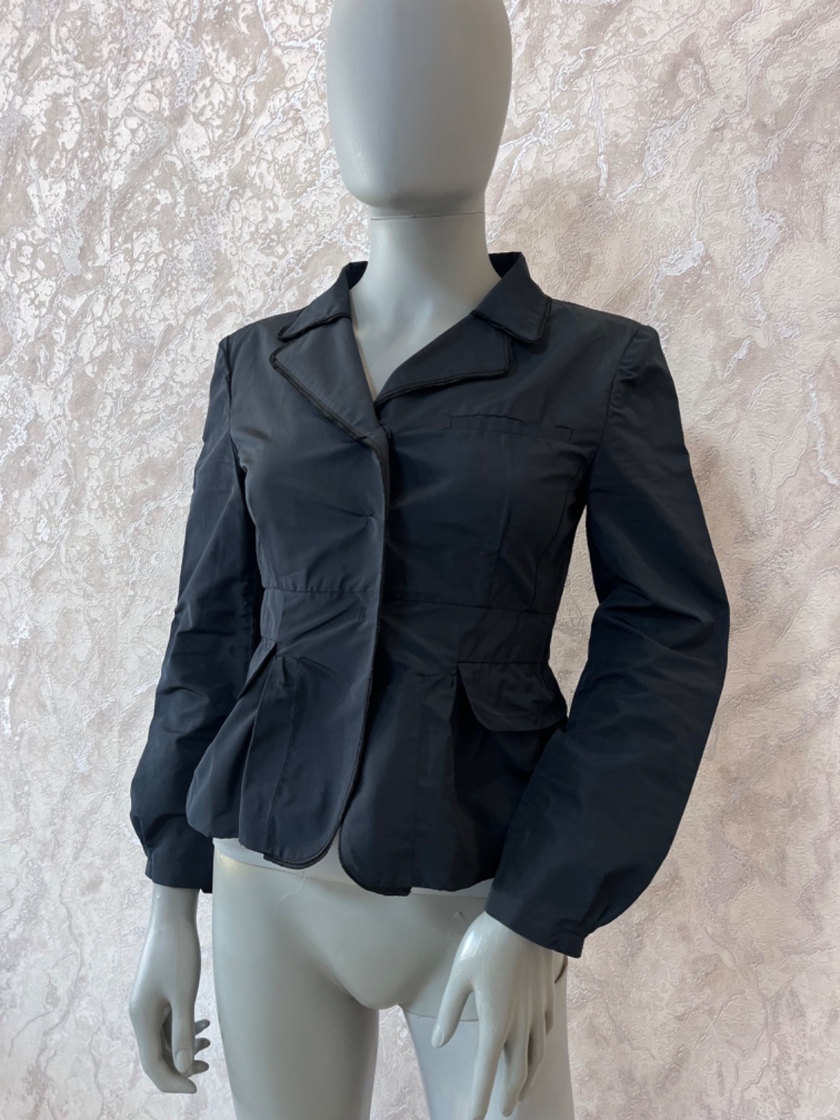 Vintage Miu Miu Nylon Blazer Jacket Avant Garde Women's Size XS