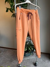 FIGS Women  s Technical Collection Zamora Jogger Scrub Pants Orange Size M