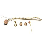 Vintage Cameo Gold Filled Brooch Pendant Necklace Earring Lot of 22 #M1523-4 — photo 6