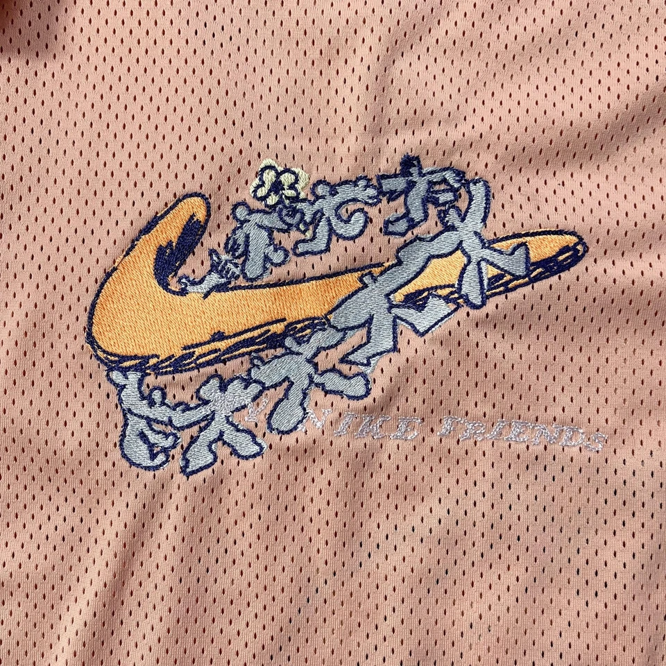 Camisa Nike Para Hombres 2XL Rosa Dri Fit Botón Delantero Just Do It Floral Swoosh Foto 2 de 4