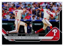 2025 Topps Now Black Foilboard Trea Turner / Kyle Schwarber 03/10 Phillies #584