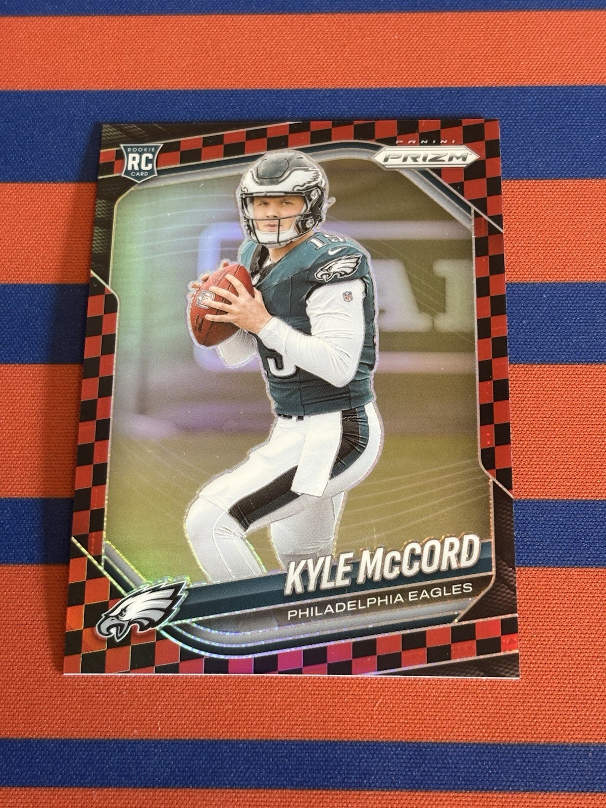 Kyle McCord 2025 Prizm Black And Red Checkerboard SP RC #377