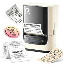 POLONO PM220S Label Maker Machine with Tape, Bluetooth PM220S, Pearl