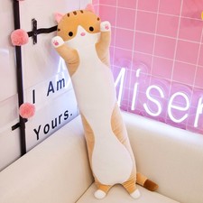 Long soft Cat Plush Toy Soft Huggable Doll Pillow 4-5 feet long