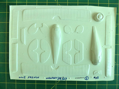 Scarce Tom's  Modelworks French Nieuport 24/27 Kit #113 - Vacuform Sheet Only
