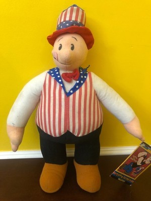 2004 King Features Popeye 4th Of July Collection 12'' Patriotic Vest Wimpy Plush