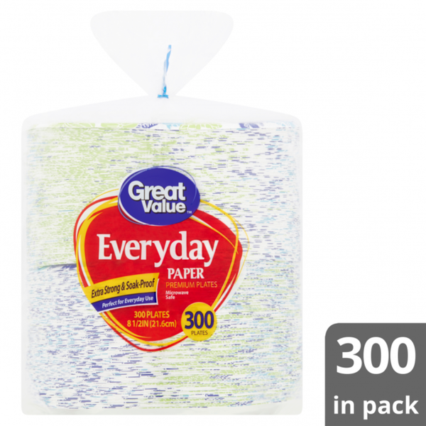 Great Value 12075 Everyday Disposable Paper Plates 300 Count For Sale Great value 12075 everyday disposable paper plates 300 count for sale