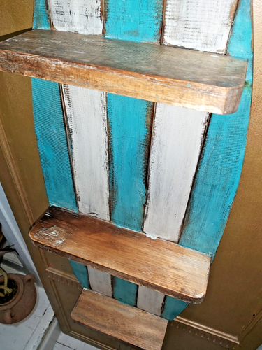 HANDMADE SOLID WOOD SURFBOARD SHELVES - 103cm Tall - Picture 5 of 14