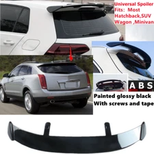 Universal Rear Roof Spoiler Wing Glossy Black Fit For Cadillac SRX 2010-2016