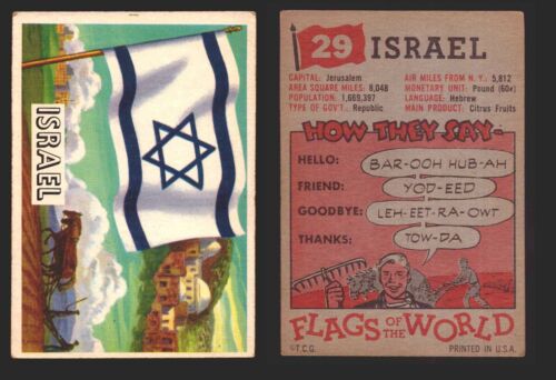 1956 Flaggen der Welt Vintage Sammelkarten Sie wählen Singles #1-#80 Topps - Bild 35 von 75