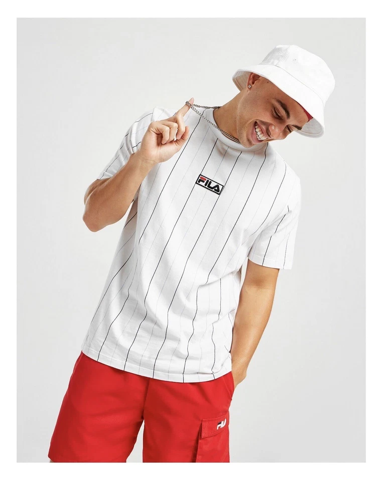 Fila Sportswear Reverend Stripe T-Shirt Men Women Shirts Gym Tops Size M - Image 3 of 4