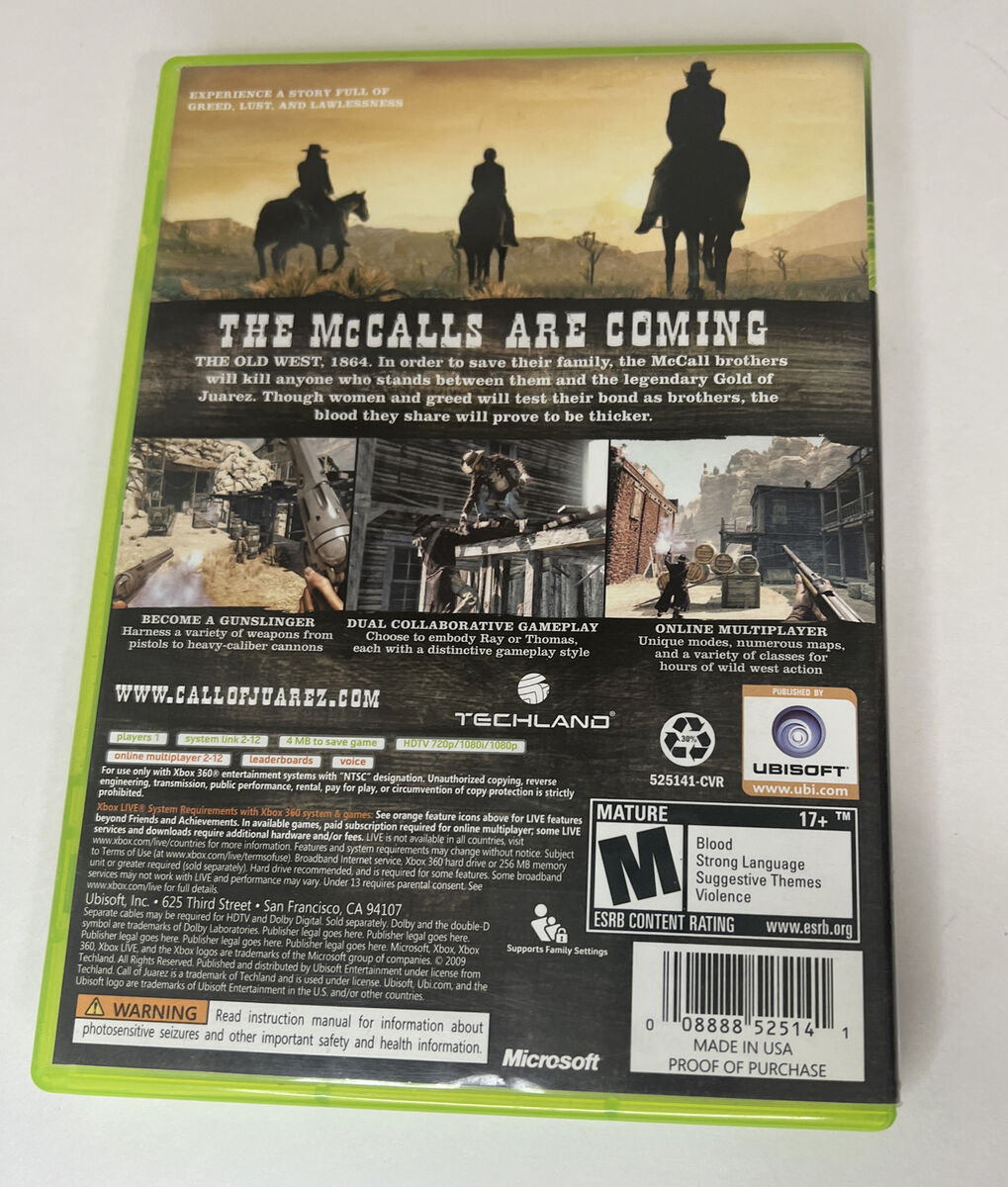 Call of Juarez: Bound in Blood - Xbox 360 With Manual Call of Juarez: Bound in Blood - Xbox 360 With Manual