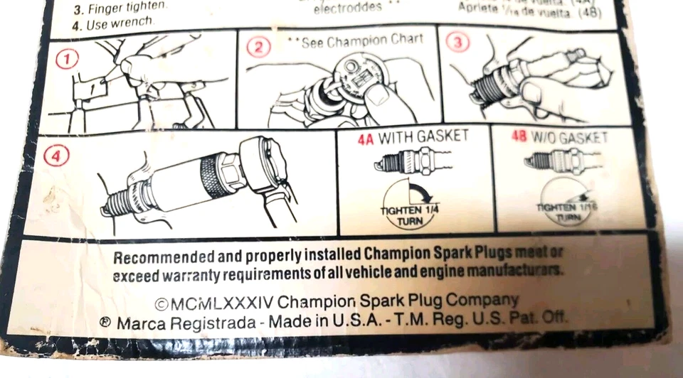 Juego de 8 bujías de resistencia Champion Copper Plus nuevo stock antiguo RV17YC6-37 Foto 4 de 4