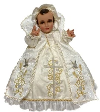 Ropon Ivory 2023. Ropa Nino Dios,Baby Jesus clothing,baby jesus out fit ,trajes