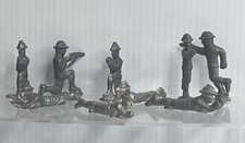 Lot of 9 Vintage Cast Lead Metal Military Toy Soldiers Lead Army Men figures