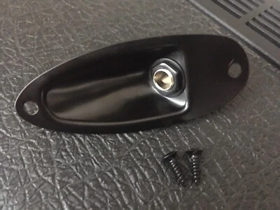 GENERIC PART 1/4"" Fender Stratocaster schwarz Eingangsbuchse Steckdose mit Schrauben & Mono-Buchse