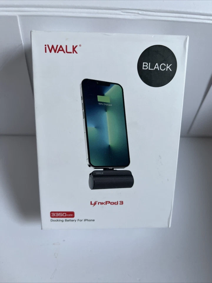 Nuevo iWALK LinkPod 3 Base Cargador Portátil para Apple iPhone 3350mAh NEGRO Foto 4 de 4