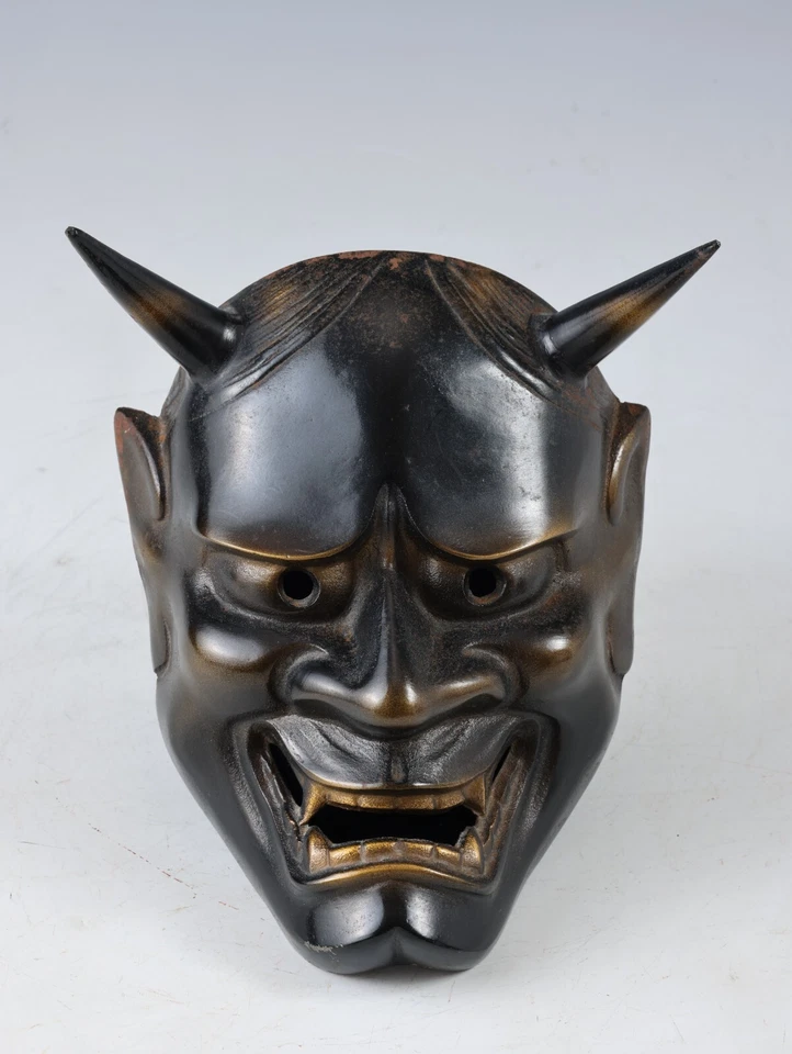 Hecho en Japón Vintage Hierro Antiguo Vintage Máscara Noh Hannya 般若 -Celos Mujer- Foto 2 de 4