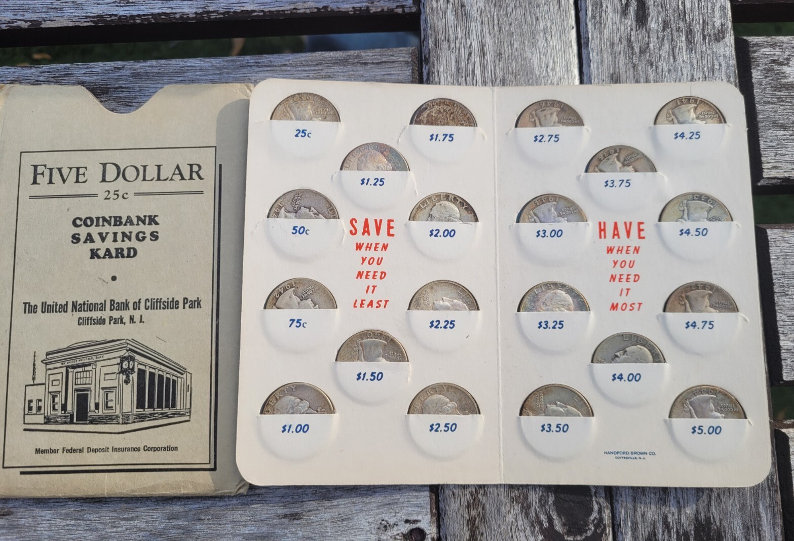 Vintage Savings Bank Savings Account Booklet Full 5 Silver Cliffside