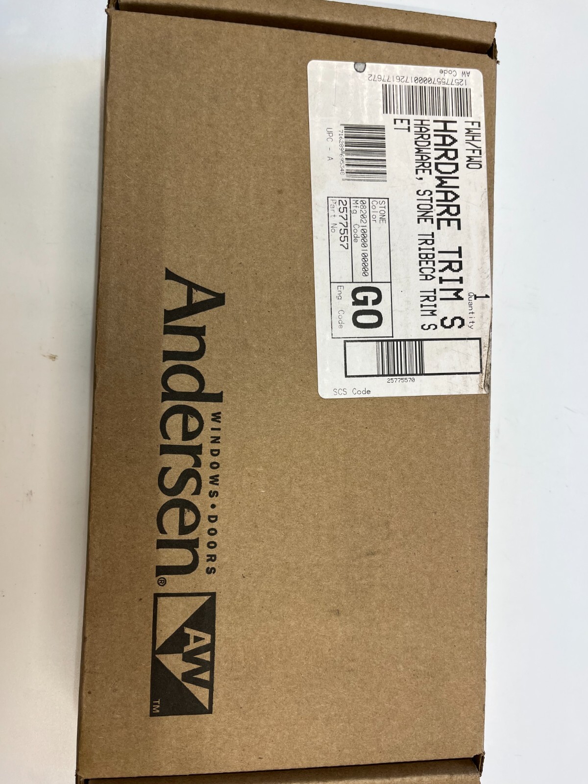 Andersen Hinged Patio Door Hardware Kit 2577557 Complete Trim Set Stone