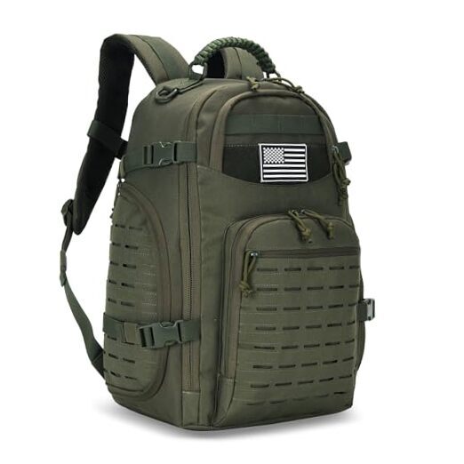 30L Lightweight Hiking Backpack for Outdoor Camping in Army Green