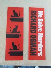 Richard Osman - We Chase Shadows/We Solve Murders - 2 promo bookmark - new -