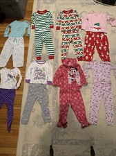 8 Girls Kids Christmas Winter Fall Pajamas Size 3 Hanna Anderson Disney Carters