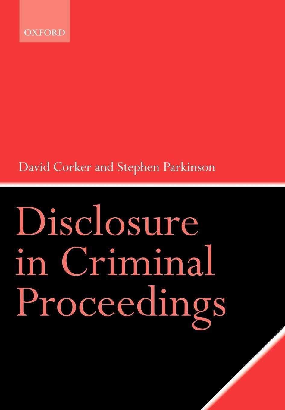 Thumbnail - Disclosure In Criminal Proceedings | David Corker (u. A.) |