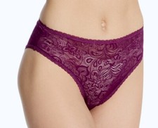 MAIDENFORM High Cut Leg Stretch Lace Galactic Red Brief Panty Womens Sz XL 8