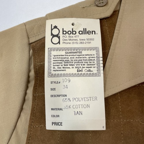 Vintage Bob Allen Shooting Hunting Jacket Skeet Trap Shot Adult Size 34 Made US - Picture 12 of 15