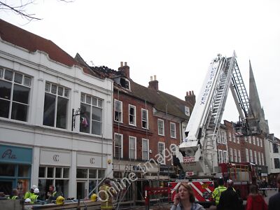 Photo 6x4 Chichester - aftermath of fire above ''Fat Face''  c2011
