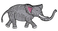 Ac92★Elefant AufnäHer Zum AufbüGeln BüGelbild Patch BüGelflicken 12,8 X 5,5 Cm