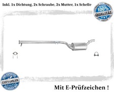 Mittelschalldämpfer für Ford Focus 1.8 16V 85KW Bj.98-05 Auspuff Dichtung