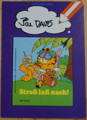 Jim Davis Cartoonist Autogramm Signiert Autograph Garfield Original Postkarte