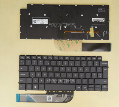 NEW For DELL latitude 3301 3410 Keyboard Backlit UK No Frame | eBay
