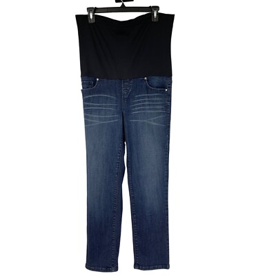 Hope & Howard Maternity Jeans Size 10 Dark Wash Slim Crop 3093