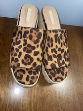 PRIMA DONNA COLLECTION WEDGE ESPADRILLE SLIDE ANIMAL PRINT SIZE 40 9 . NEW