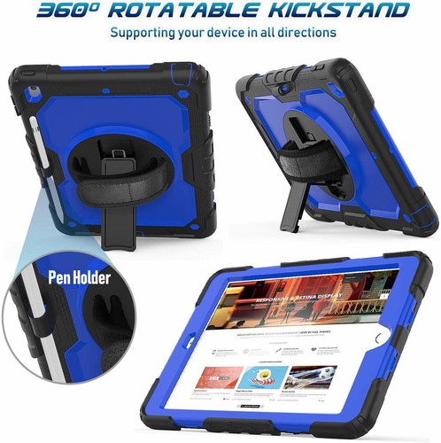 Porte-crayon support rotatif sangle à main ceinture pour iPad 10.2 7ème génération étui - Photo 18/31
