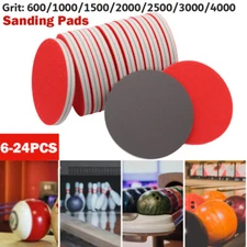 6-24PC Bowling Sanding for PADS Resurfacing Polishing Kit Bowling Ball Cleaner