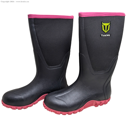 TIDEWE Rubber Boots for Women Neoprene Insulated Rain Boots Steel SZ 11 - Picture 6 of 6