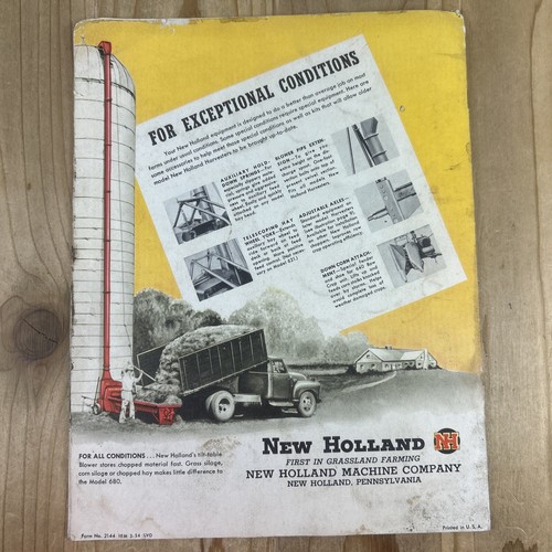 New Holland Forage Harvester Brochure Grassland Machinery 1954 - Picture 5 of 5