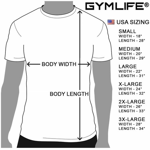 GYM LIFE® ICON Mens Athletic T-Shirt Workout Exercise Fitness Men Shirts, Black - Picture 4 of 5