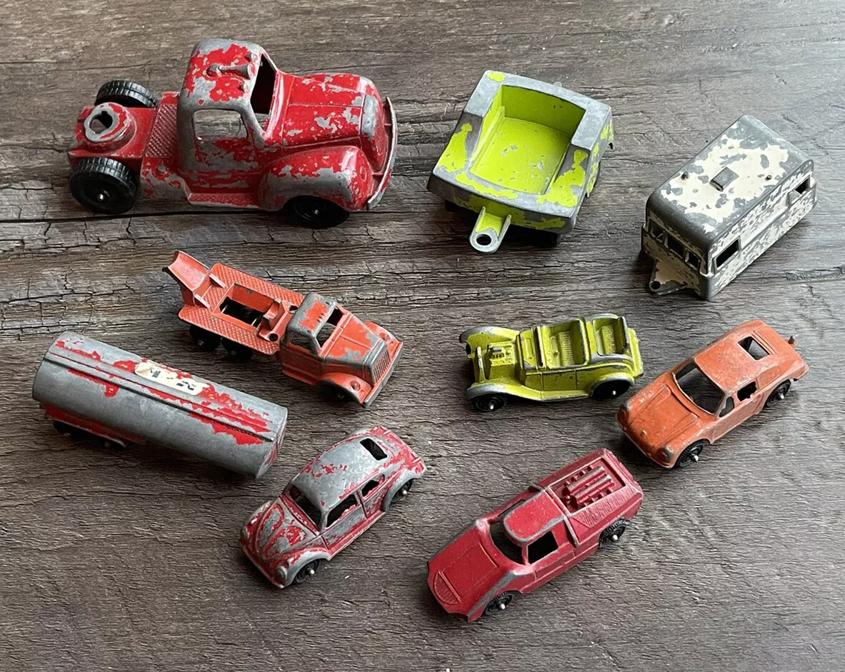 Vintage TOOTSIE TOYS MIDGETOYS Lot of Vehicles Original Unrestored Mobil Tanker