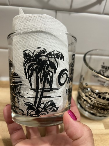 VINTAGE TONY'S ON THE PIER COCKTAILGLAS SET MIT 2 GLÄSERN Minty So-Cal Cool!! - Bild 3 von 6