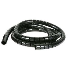 Techly Guaina Raccoglicavi Diametro 25mm a Spirale 20m Nero