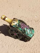 Wine Bottle Carriage Cart Pill Trinket Box