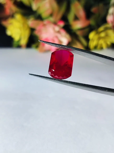 Lab Created Ruby 10X16X8MM Fantasy Cut Gemstone Faceted Cut Stone Jewelry Making - Video 1 of 1
