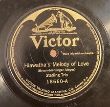 Sterling Trio – 78 rpm Victor 18660: Hiawatha’s Melody of Love/SHAW: I’m Always