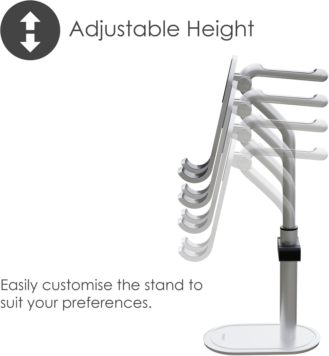 DESIRE2 Headphone Stand And Cell Phone Holder Silver - View #4